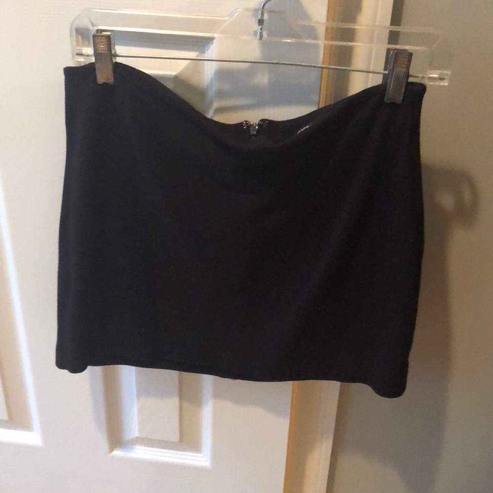 Black mini skirt